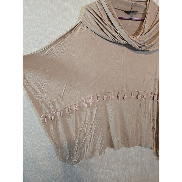 Pol lightweight women's poncho style top funnel neck layering oversized size S - Picture 2 of 16